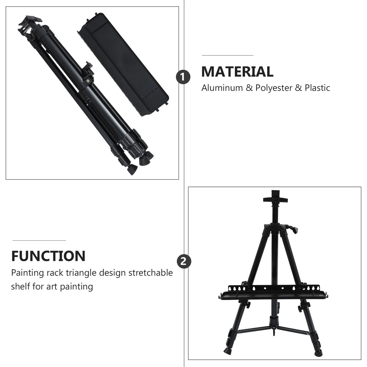 Folding Easel Drawing Board Foldable Rack Outdoors Painting Display Stand  Shelf