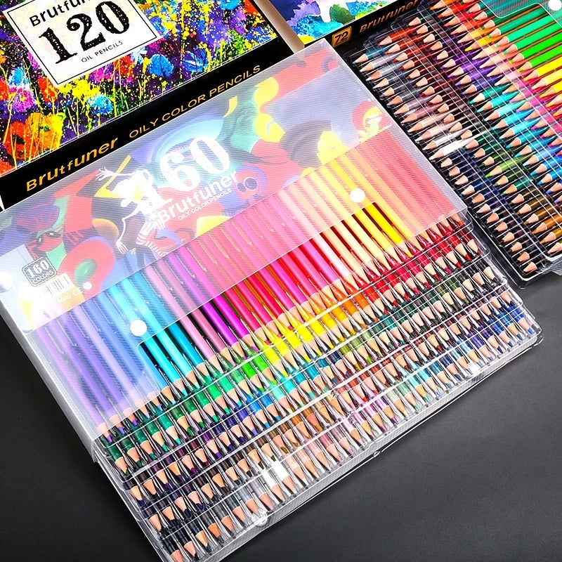 12/24/48 Professional Oil Wood Colored Pencils Watercolor Pencil Sketch  Drawing Pen Set For Adult Teens Painting Art Supplies - AliExpress