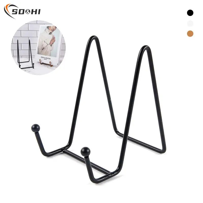 AOOKMIYA 1pc Metal Plate Display Stand Picture Easel Stands Holder Dis