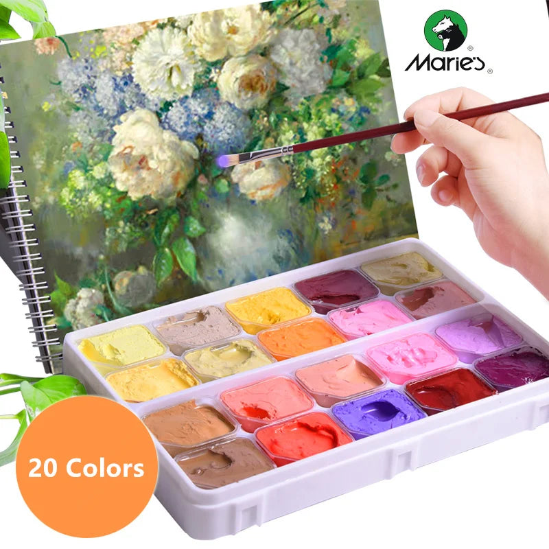 AOOK HIMI MIYA Gouache Paint Set, 56 Colors x 30ml Unique Jelly Cup Design  in a Carrying Case Perfect for Artists, Students, Gouache Opaque Watercolor