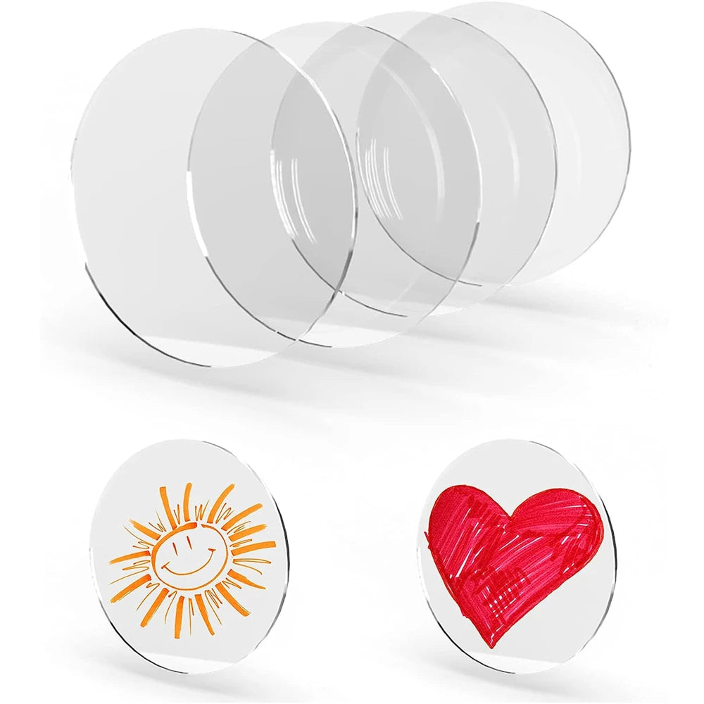 Clear Acrylic Discs Crafts, Acrylic Blank Round Discs