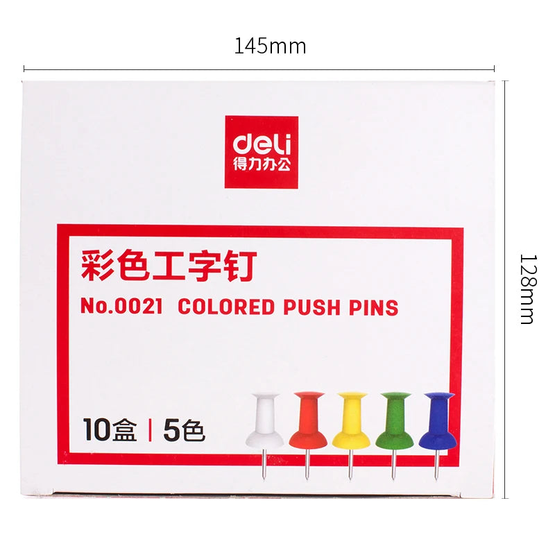350PCS Deli 0021 Color I-Nail Push Pins Cute Wall Cubicle Accessories –  AOOKMIYA