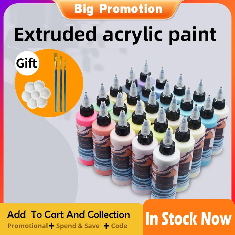 Metallic Color Acrylic Paint for Textile Drawing Wall Hand Paint Shining  100ml