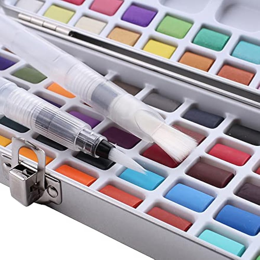 Perfect Travel Watercolor Set, 50/72/90 Color Solid Watercolor Paint Set