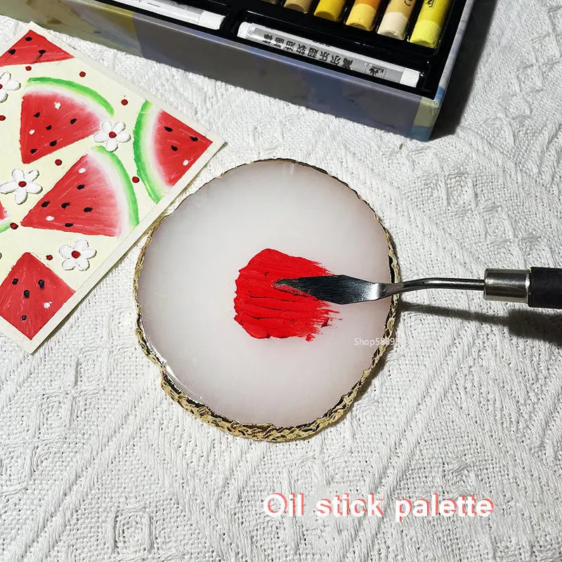 AOOKMIYA Wooden Palette Oval Square Multi-specification Oil Paint Pale