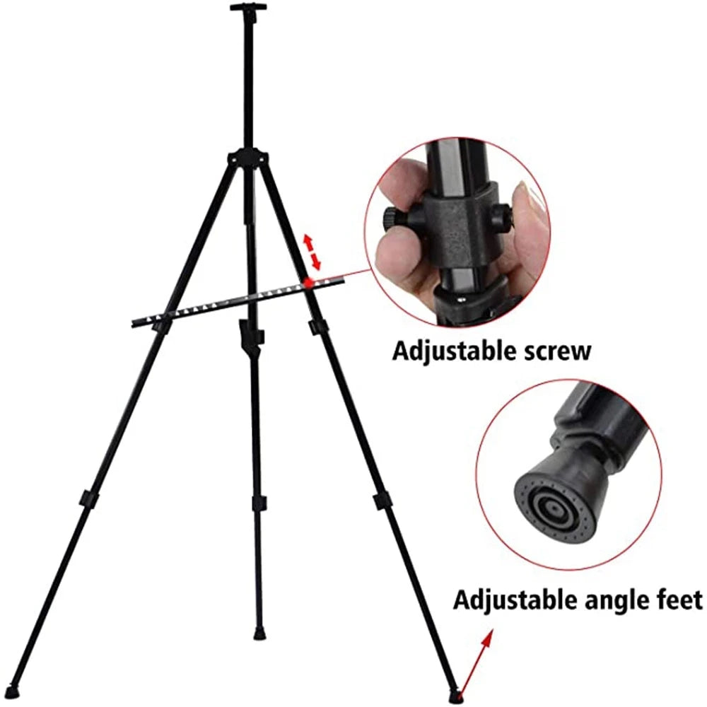 AOOKMIYA 1 Set Double Tier Display Easel Stand Metal Material Tripod E