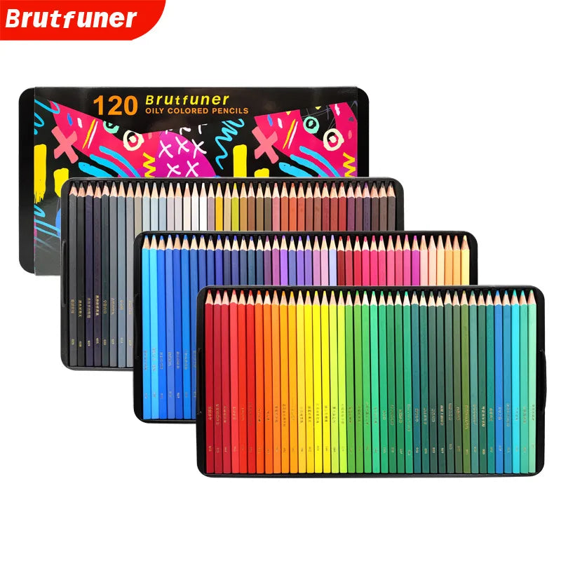 Brutfuner 5Pcs White Color Pencils Oil-based Wooden Colored Pencils F –  AOOKMIYA