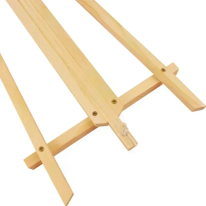 AOOKMIYA Natural Wood Easel Frame Tripod Display Meeting Wedding Table