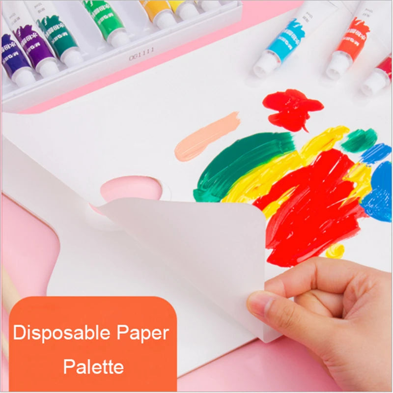 Disposable Washable Watercolor Gouache Paper Palette Oil Painting