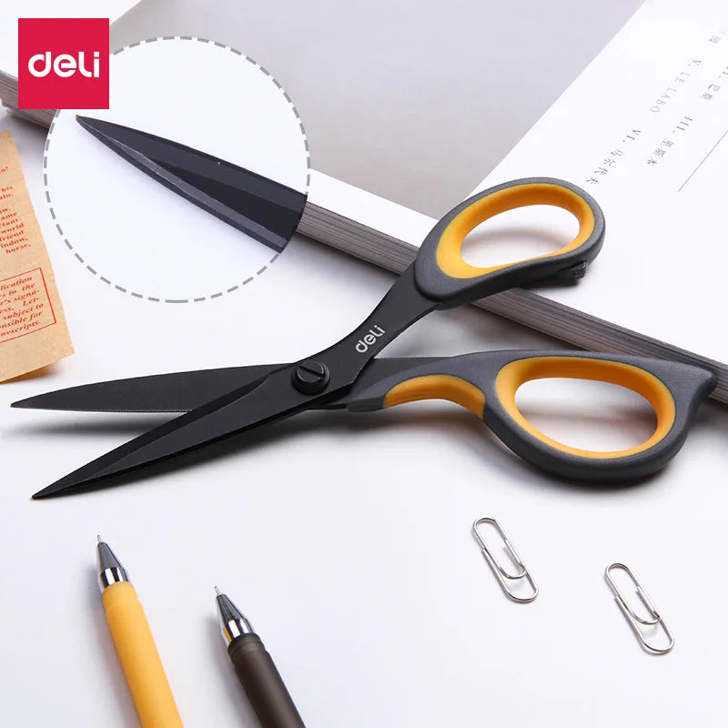 DELI Stationery Scissors for Office Home Use Soft Handle Durable Sharp –  AOOKMIYA