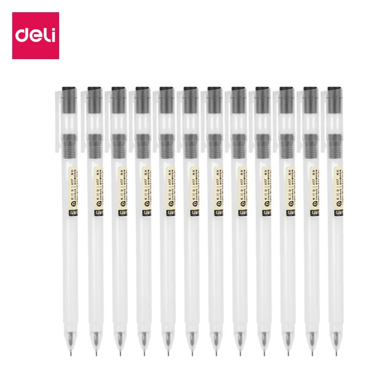 Deli 1 PC Gel Pen 0.5mm 3 Colors Large Capacity Writing Supplies