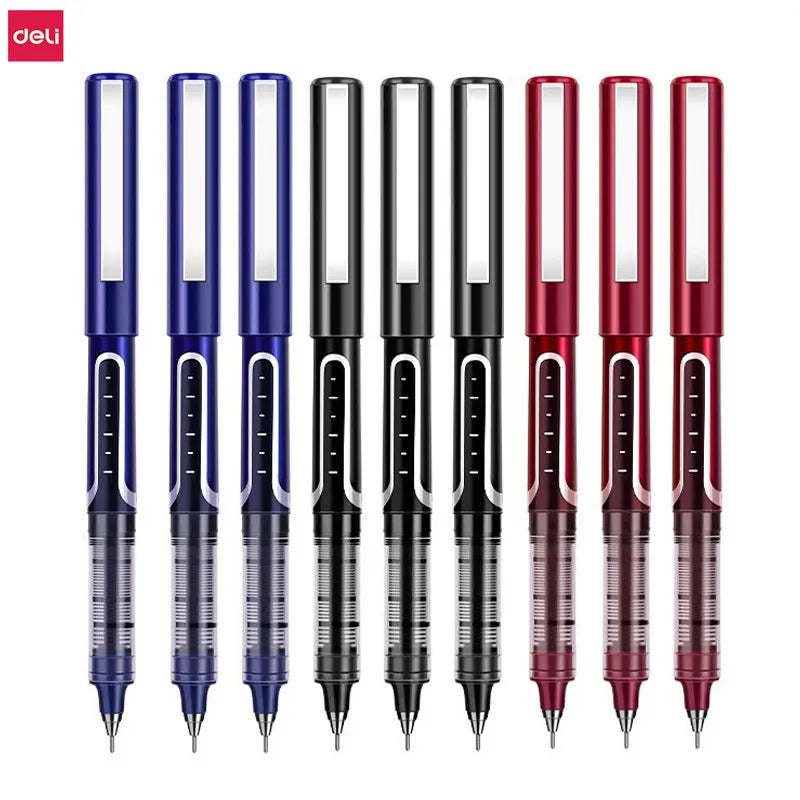 Deli 8 Colored Liquid Ink Pens, Ultra Fine Point (0.5 mm), 8