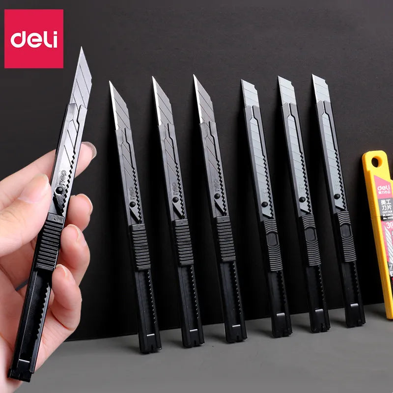 DELI Utility Knife Cutter Blades Replacement 10PCS Pack Paper Cutter Snap  Off Cutting Knife Blade SK5