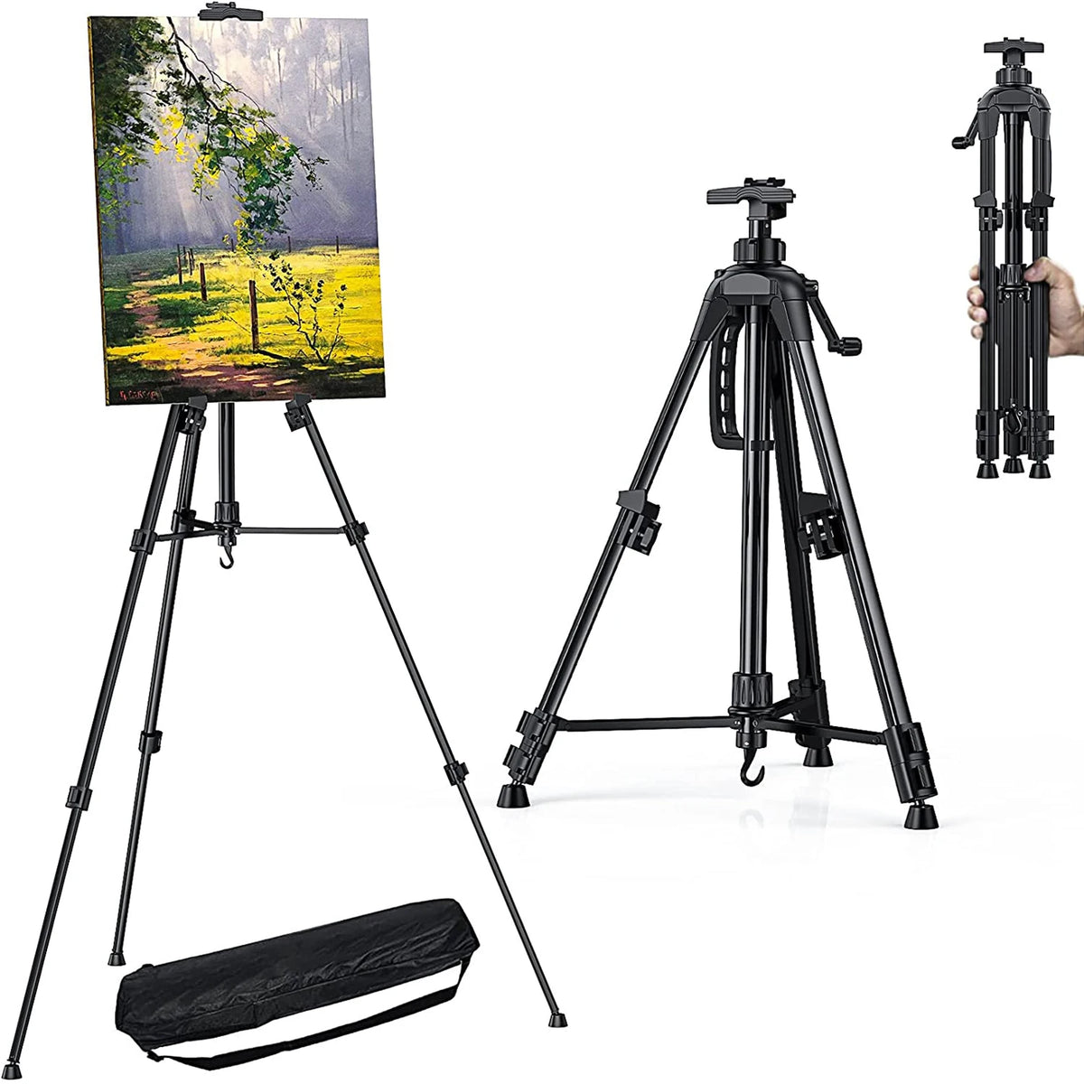 AOOKMIYA High Quality Adjustable Tripod Painting Easel Stand Aluminium