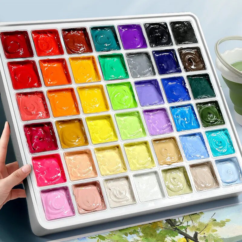  MIYA Gouache Paint Set 50 Colors - 36 Colors x 30ml + 14 Colors  x 60ml HIMI Jelly Gouache, Opaque Watercolor Art Paints for Beginners,  Artists and Students : Arts, Crafts & Sewing