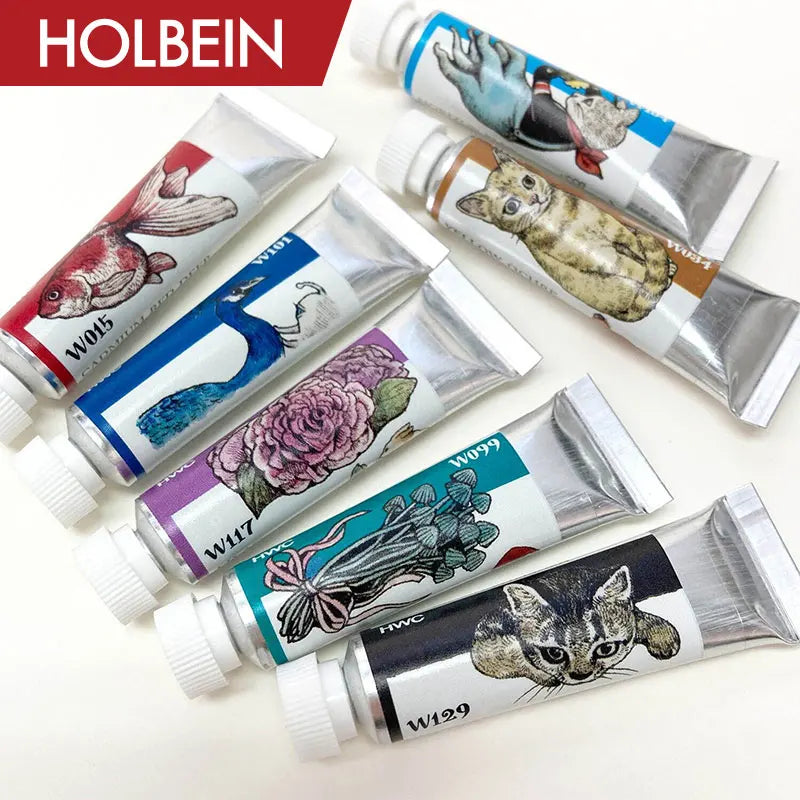 Japanese Holbein 5ML 12/18/24 Colors Watercolor Paint Set for