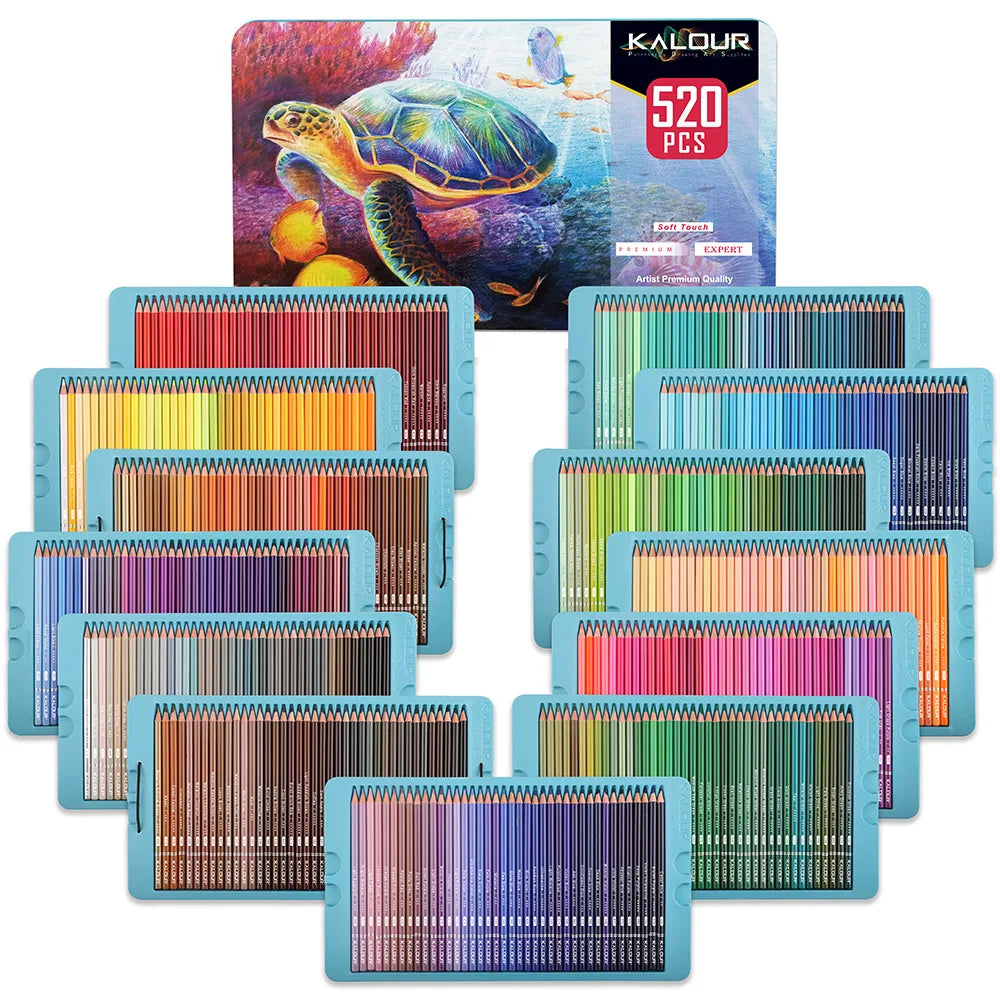 KALOUR Pro Colored Pencils,Set of 520 Colors,Artists Brazil