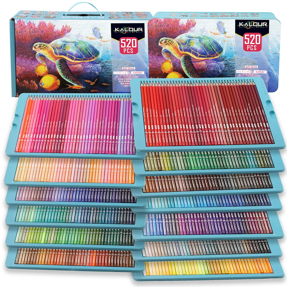 72 Colors Professional Colored Pencils,Artists Soft Core with Vibrant –  AOOKMIYA