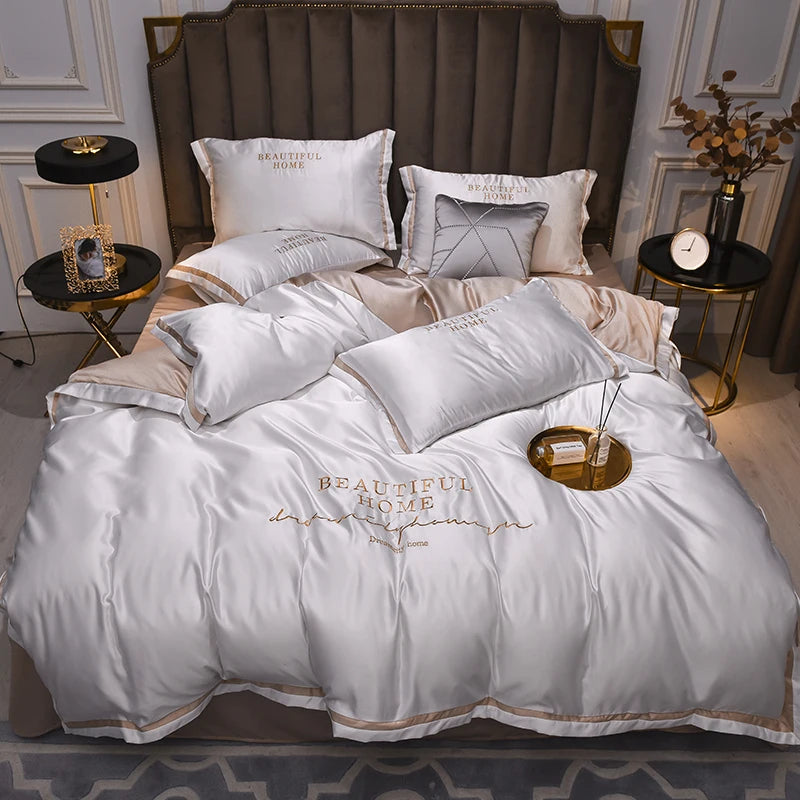 Queen Luxury Double Bed Quilt Embroidery