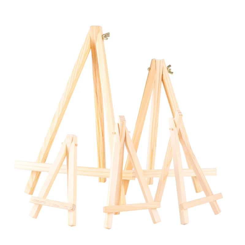 5pcs Wooden Display Mini Small Easel Desktop Tripod Photo Frame