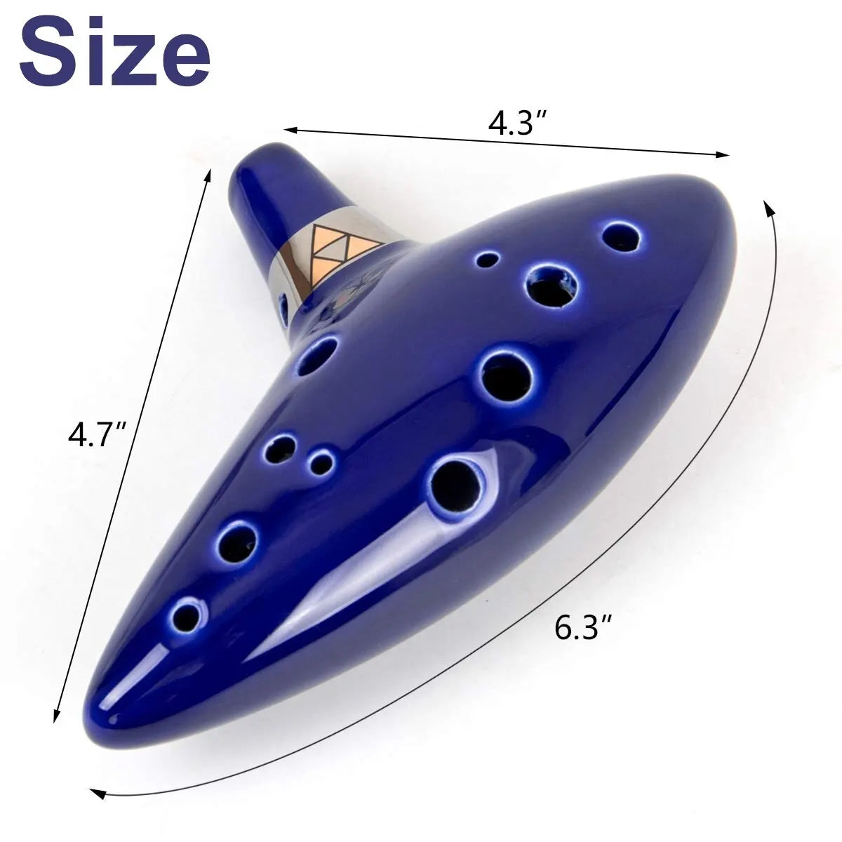 Ocarina,12 Tones Alto C Ceramic Ocarina Musical Instrument with Song B –  AOOKMIYA