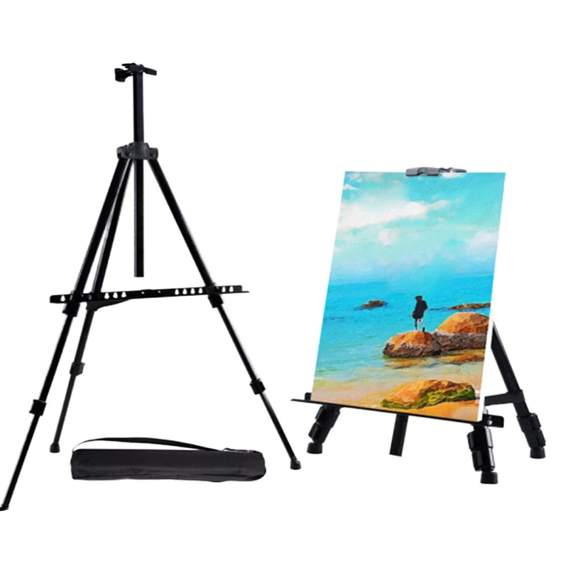 AOOKMIYA Portable Adjustable Metal Sketch Easel Stand Foldable Travel