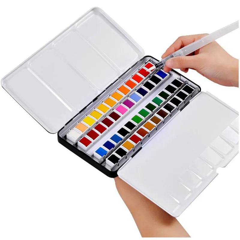 Professional Watercolors Set 12/18/24/36 Colors Pigment for Watercolor  Painting With Paint Brush&Watercolor Paper Painting Set