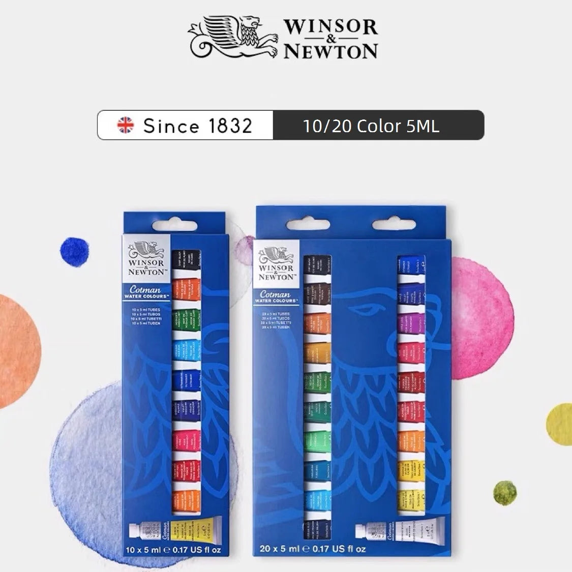 WINSOR&NEWTON Song Text Watercolor Paint Set 10/20 Color Set 5ML Tube Water  Color Painting Art Painting Supplies