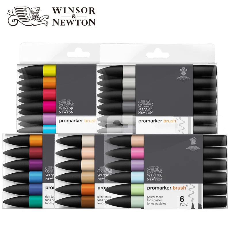 Winsor & Newton Professional Alcohol base ink Brushmarker Double-side( –  AOOKMIYA