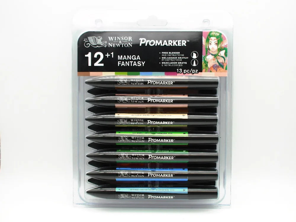 Winsor & Newton Promarker Manga Pen Set 12+1 Marker Pens 13 pieces Ske –  AOOKMIYA