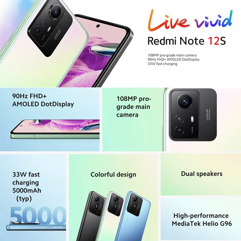 Xiaomi Redmi Note 12 Pro 5G Smartphone Global Version 128GB/256GB NFC –  AOOKMIYA