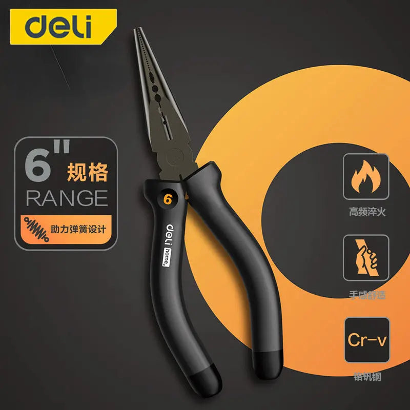 Deli Mini Needle Nose Pliers Precision Wire Cutter Wire Stripping