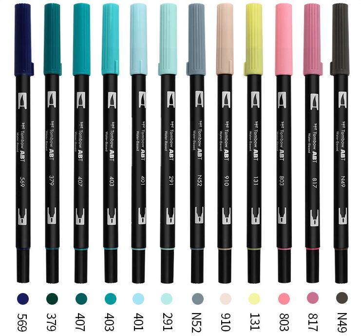 20Pcs Calligraphy Pen Soft Brush Marker Watercolor Marker Pen Set