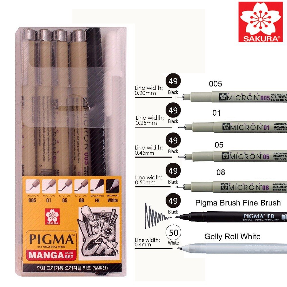 Sakura Pigma Micron Pens & Sets