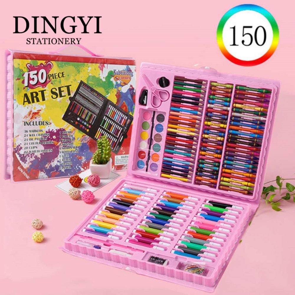 DINGYI 176pcs Art Set Painting For Kids Gift Marker Pen Oil Pastels P –  AOOKMIYA
