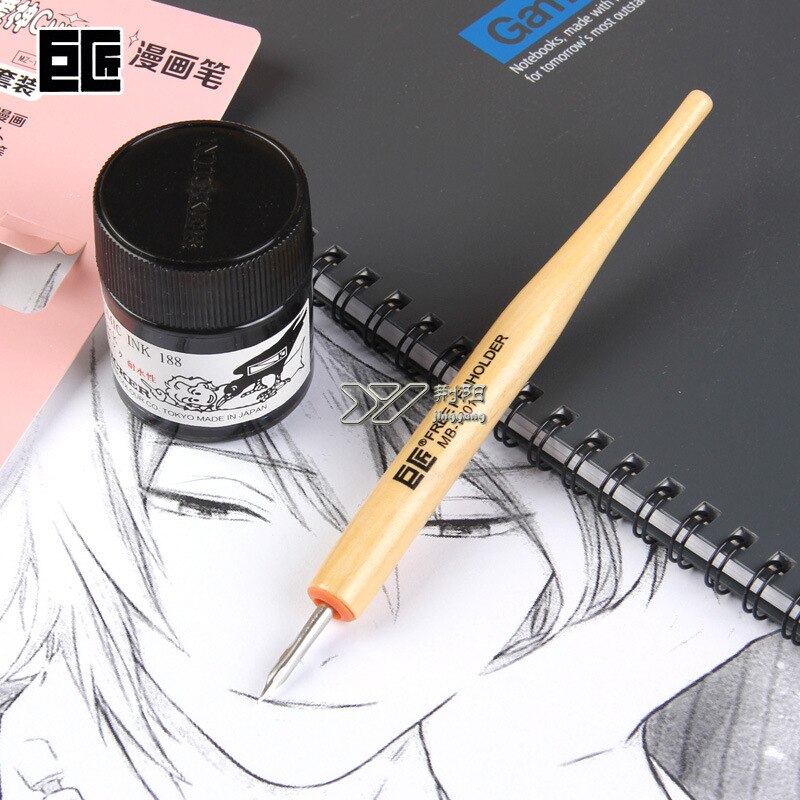 Portable Comic Pen Holders Manga Drawing Cartoon Fountain Pen with Pen Nib  