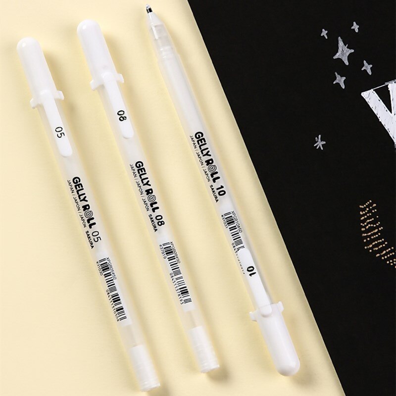Japan Sakura XPGB Gelly Roll Gel Ink Pen White 05/08/10 Sketch
