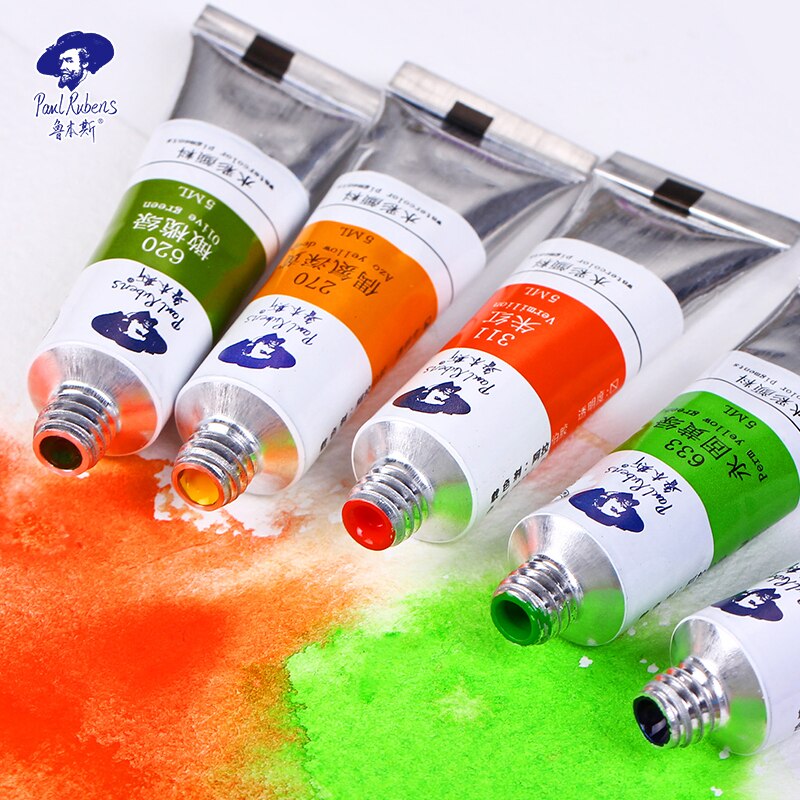 Paul Rubens Watercolor Paint Set Solid Gouache with Palette 24 Colors –  AOOKMIYA