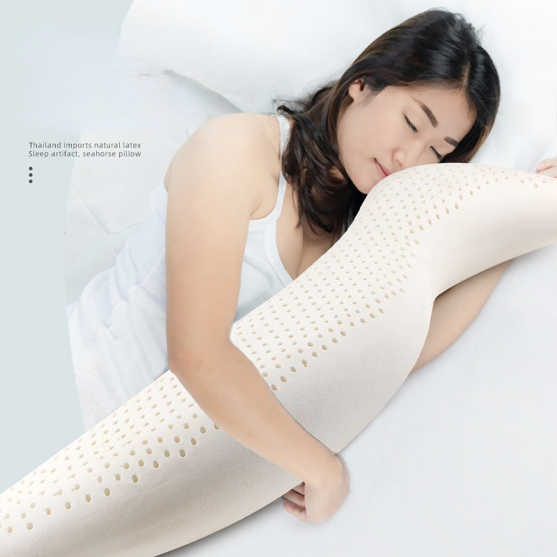 S-shaped Thailand Original Natural Latex Boyfriend Safety Pillow Memory  Foam Pregnant Side Sleeping Leg Pillow Massage Pillows