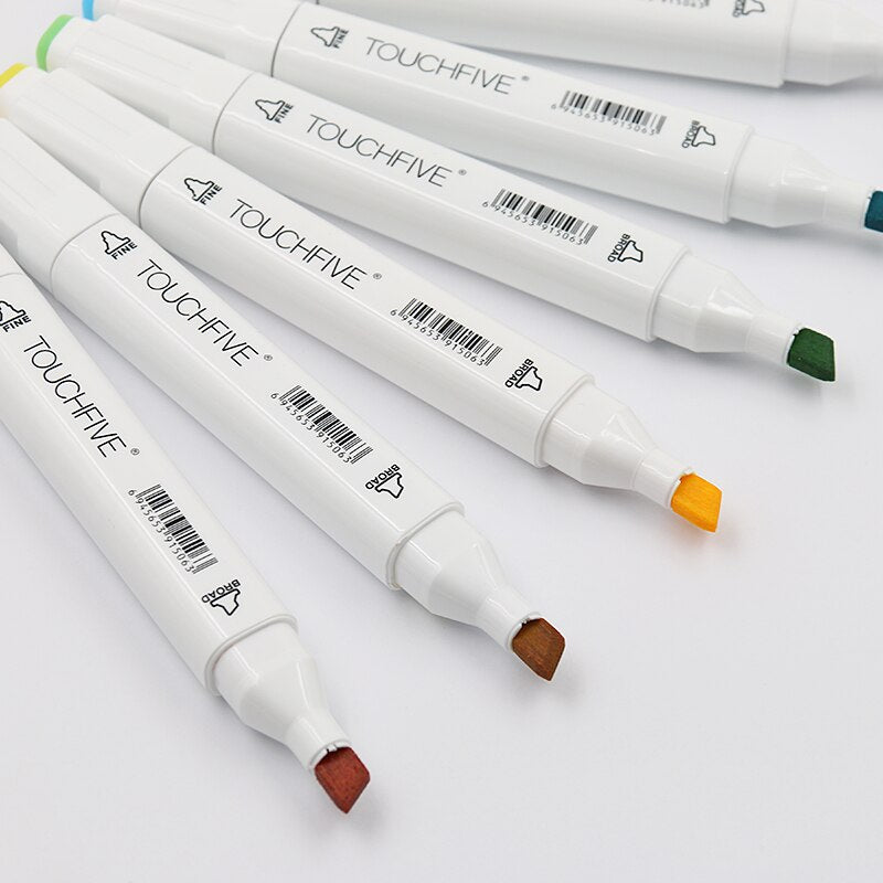 TOUCHFIVE 12-168 Colors Alcohol Sketch Markers Pen Set Dual Tip