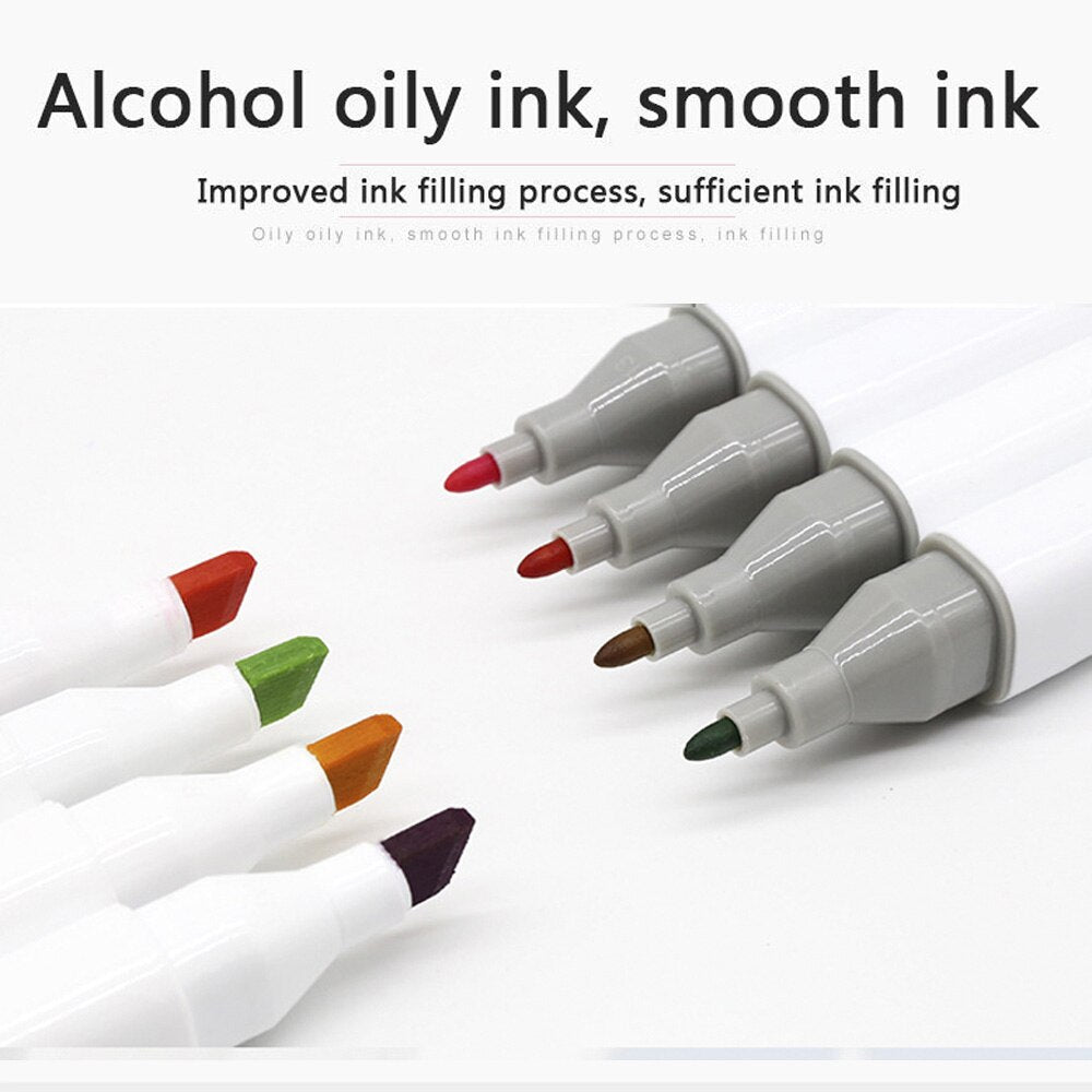 TOUCHNEW Marker 12/30/60/80/168 Colors Soft Brush Markers Pen Sketch  Drawing Markers Set