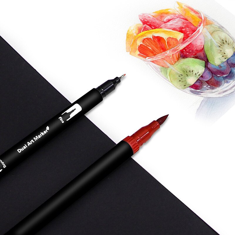 Watercolor Pens FineLiner Dual Tip Brush Art Markers Pen 36/48/72