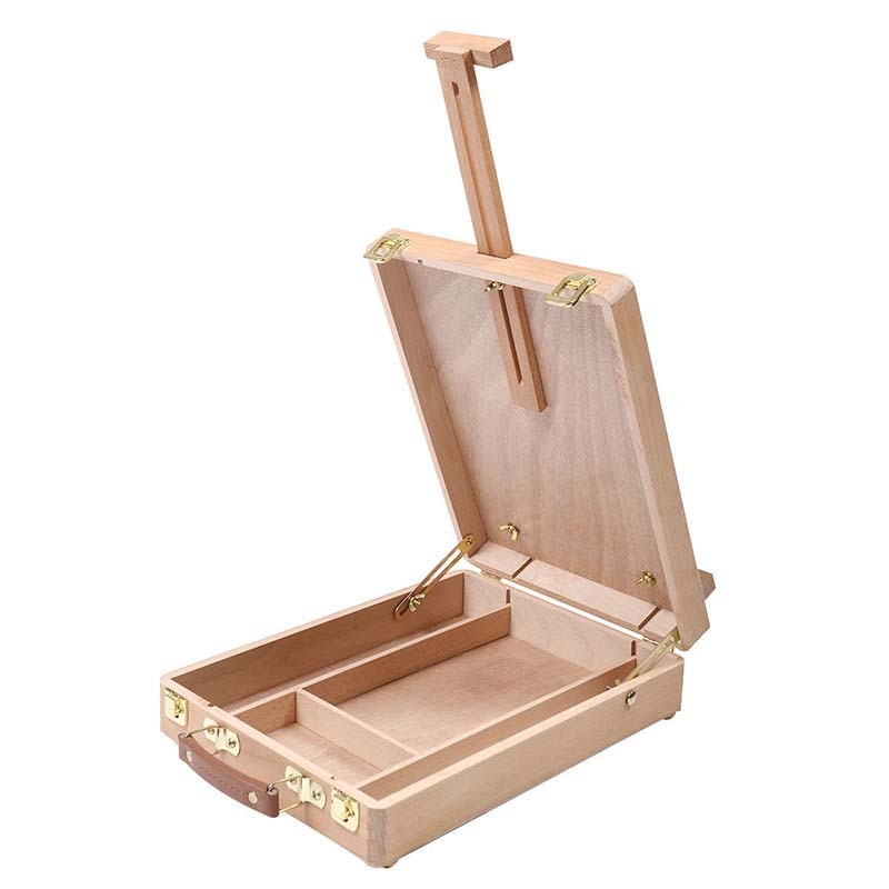 Artist Wooden Easel for Painting with Drawer Table Box Portable