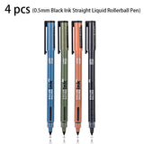 0.5mm Black Ink Straight Liquid Ballpoint Pen Office Supplies Student School Supplies Stationery Signing Pen High-quality Pen