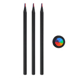 1/12Pack Rainbow Colored Pencils Multicolored 7 in 1 Black Wooden Bulk Rainbow Pencils Art Supplies Drawing Coloring Sketching