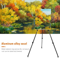 AOOKMIYA 1-2Pcs 63 Inch Artist Easel Height Adjustable Aluminum Alloy Display Easel Sketch Sketching Painting Drawing Stand Carrying Bag