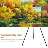 AOOKMIYA 1-2Pcs 63 Inch Artist Easel Height Adjustable Aluminum Alloy Display Easel Sketch Sketching Painting Drawing Stand Carrying Bag