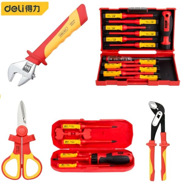 1/5/7/12 Pcs Insulation Tool Set Multifunction Electrician Repair Hand Tools Insulated Pliers, Screwdrivers, Spanners, Scissors