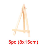 AOOKMIYA 1/5pcs Natural Wood Mini Easel Frame Tripod Display Meeting Wedding Table Name Card Stand Display Holder Children Painting Craft