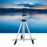 AOOKMIYA 1.6m Tripod Display Rack Telescopic Folding Portable Travel Painting Easel Shelf for Outdoor Travelling Decoration